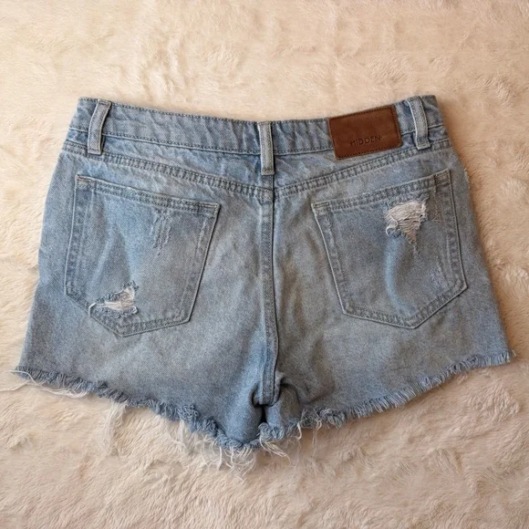 Hidden LA Distressed Denim Shorts Light Wash Size M - FAST SALE - Picture 7 of 7